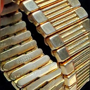 BERGERE PARIS Vintage adjustable gold tone Expandable bracelet♡